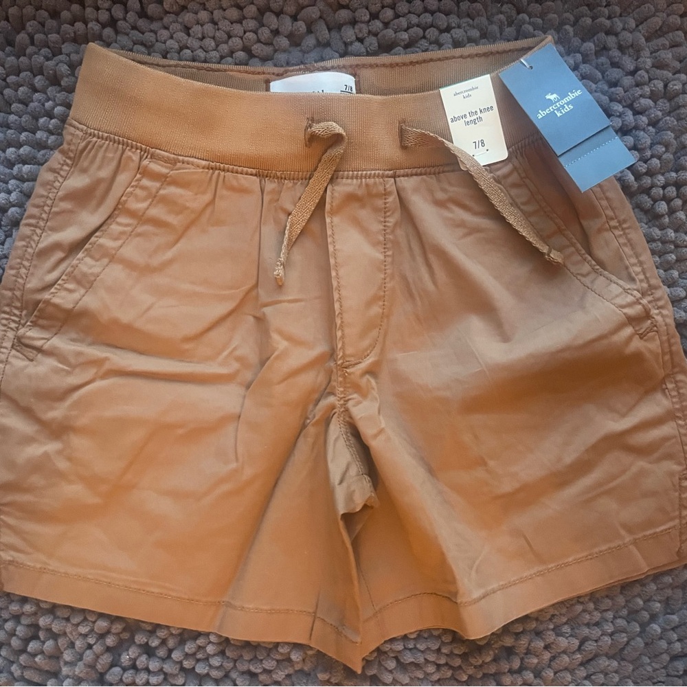 Abercrombie Kids Tan Cargo Shorts Relaxed Fit